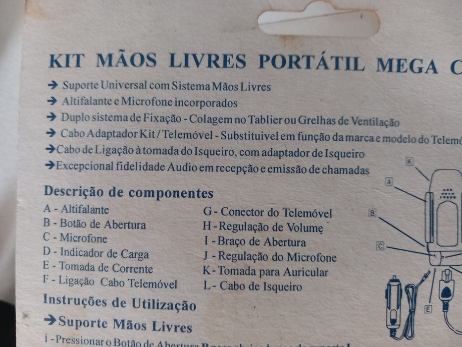 Kit mãos livres novo