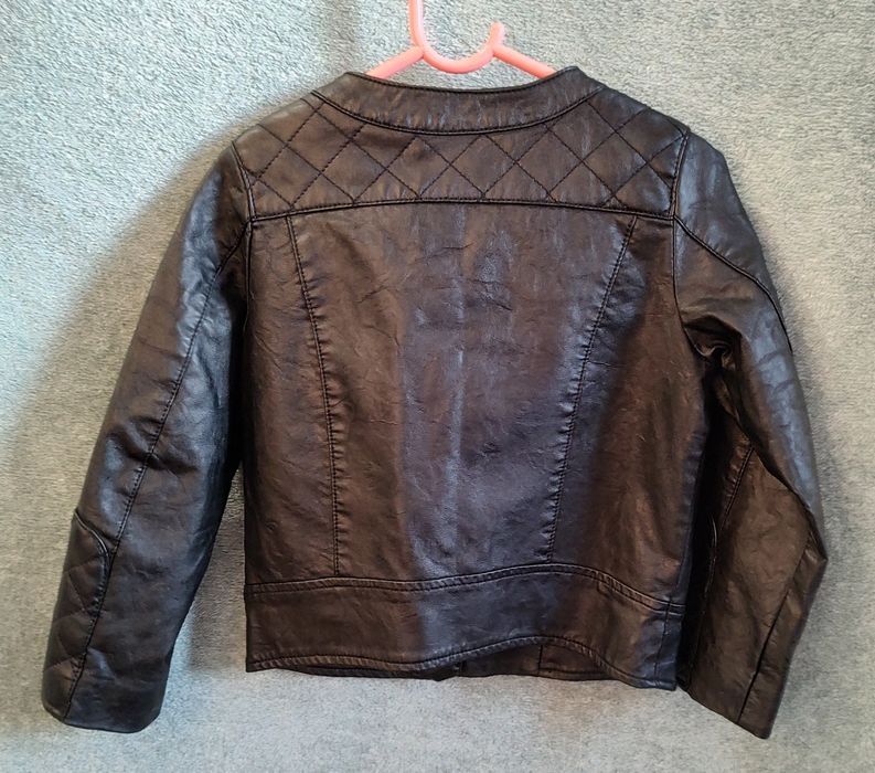 Ramoneska dziewczęca, czarna, kurtka H&M r.110
