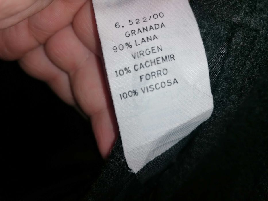 Sobretudo Cinzento Raglan Emidio Tucci Lã e Caxemira 50 52 L XL