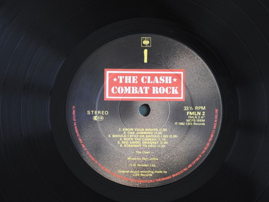 THE CLASH Combat Rock LP 1982 UK пластинка EX Британия 1press оригинал