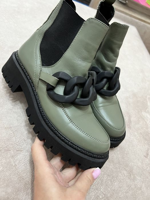 Ботинки кожа