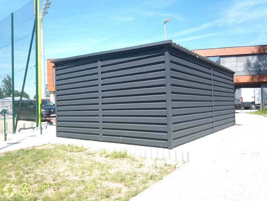 wiata garażowa garaż antracytowy 5x7 wy