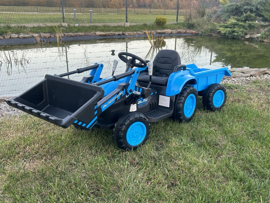 Traktor na akumulator z przyczepką łyżka TUR 4x45 Watt Skóra