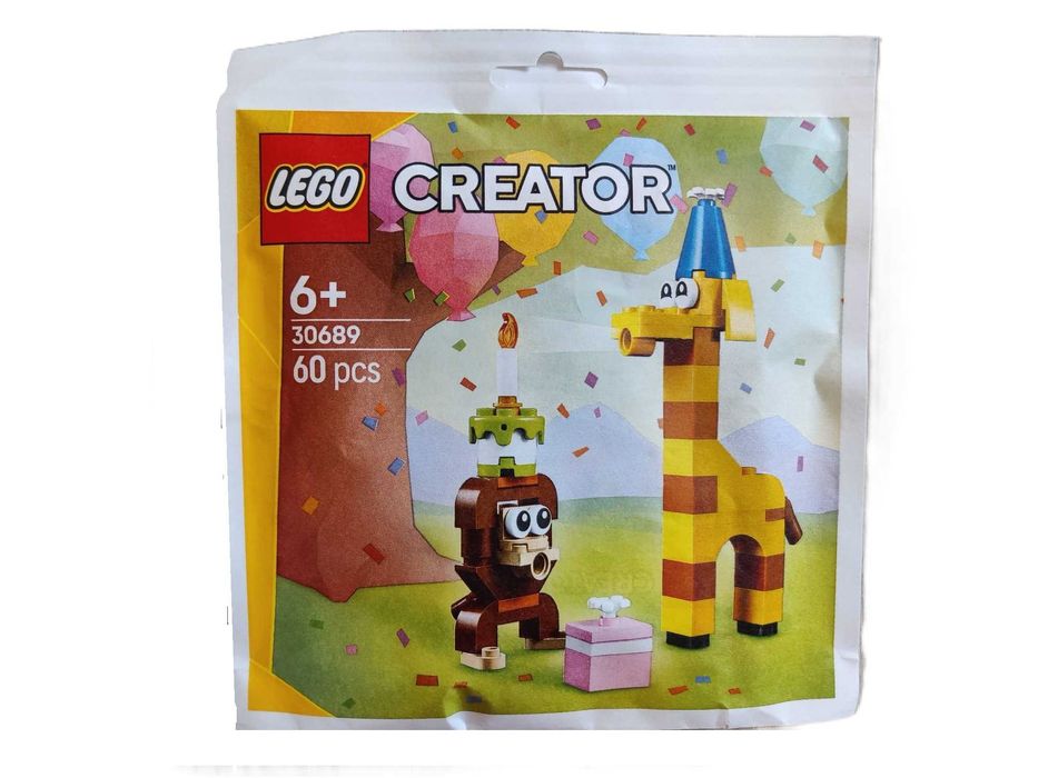 NOWY zestaw LEGO CREATOR 30689 Urodzinowe zwierzaki (saszetka polybag)