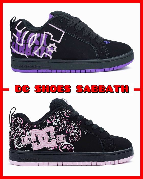 ‼️Відправляємо БЕЗ Передоплати Кросівки DC Court Graffik Black Sabbath / Pink Sabbath | Розміри 36 - 41 |