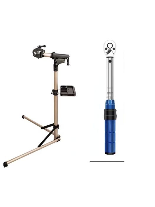 Stojak i klucz dynamometryczny wieszak rower rowerowy serwisowy