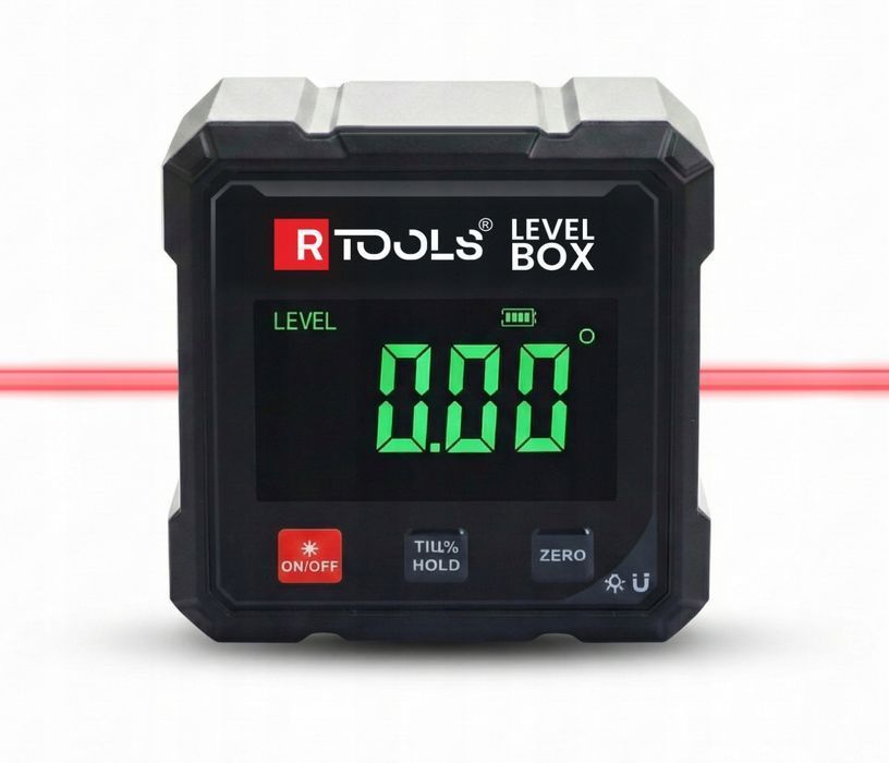 Poziomica Laserowa Magnetyczna Kątomierz Miernik Kąta Inklinometr