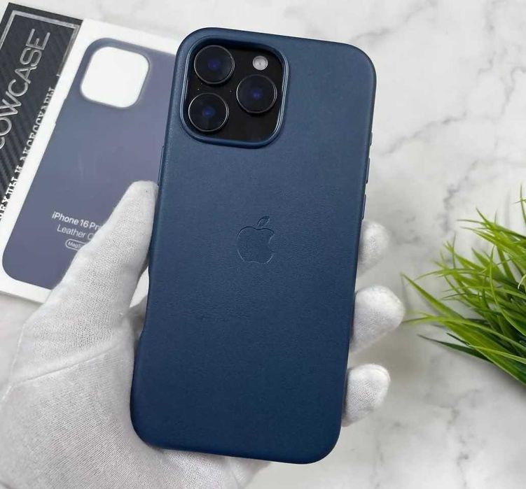 Чехол на iPhone 16 Pro Max и другие MagSafe, Айфон кожаный А. 15