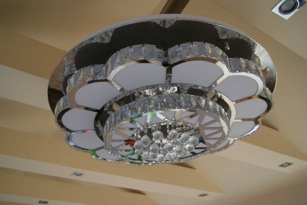 Kryształowy Żyrandol Plafon Glamour DUŻY 78 cm do Salonu
