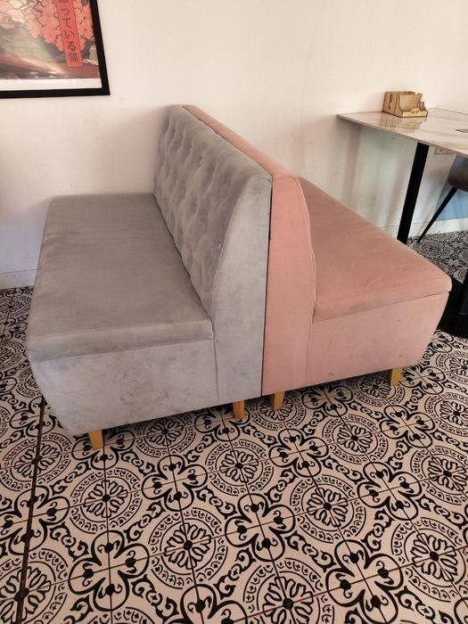 Диван для закладу (диванчик в салон зона очікування) рожевий останній!
