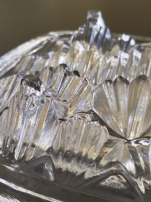 Cinzeiro Nybro Glasbruk Sweden Art Glass, Iceberg Design Paul Isling