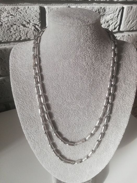 Rodowany naszyjnik 96 cm - SREBRO - OKAZAŁY !!!