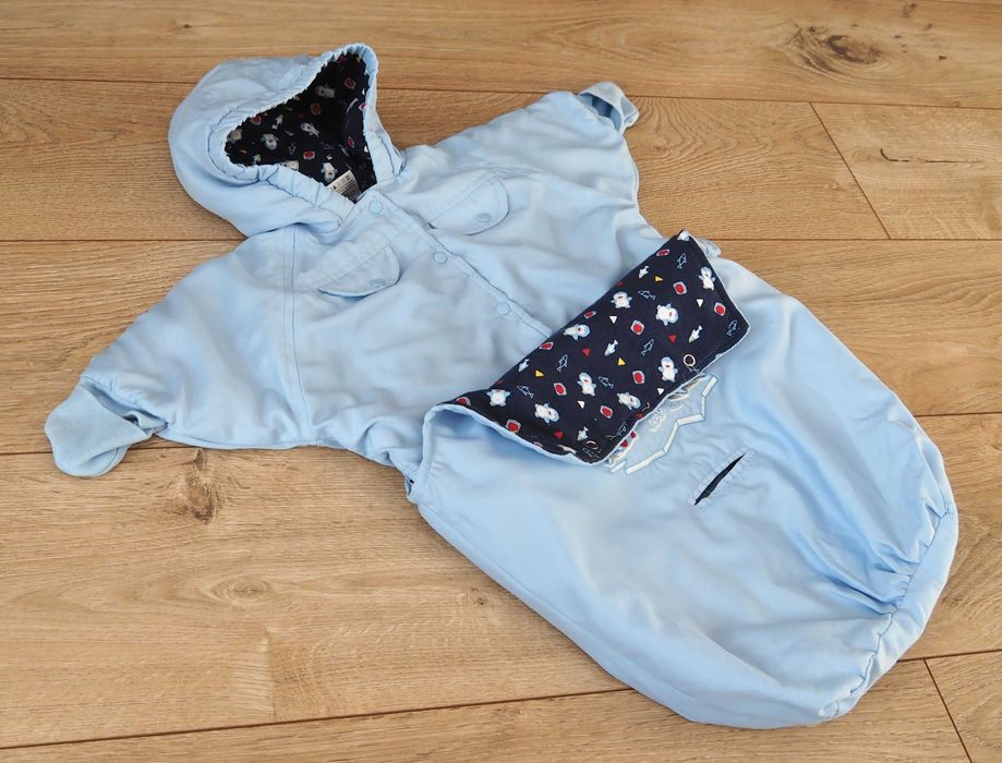 j.NOWY śpiworek do wózka DIMO , r 62, odpinany, kombinezon