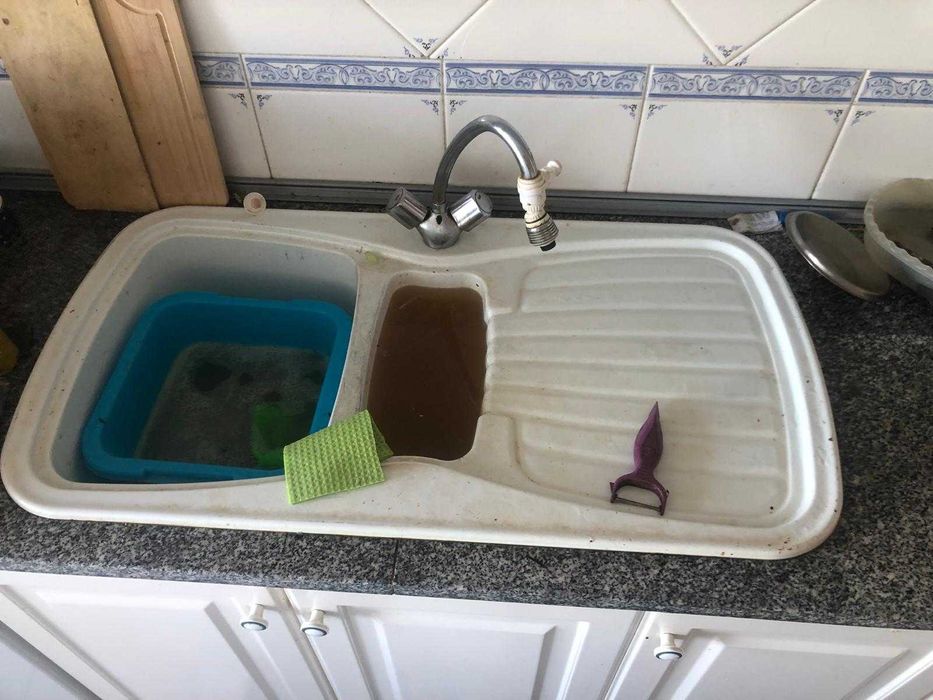 lava loiça branco de resina