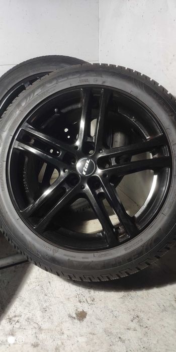 Koła 225/50R17 FULDA 5x112 RIAL zimowe alusy 17 4szt czarne jak NOWE