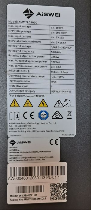 Falownik AISWEI Solplanet ASW TLC4000