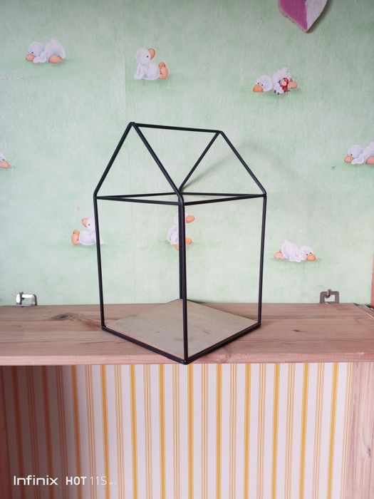 Półka domek kwietnik lampion