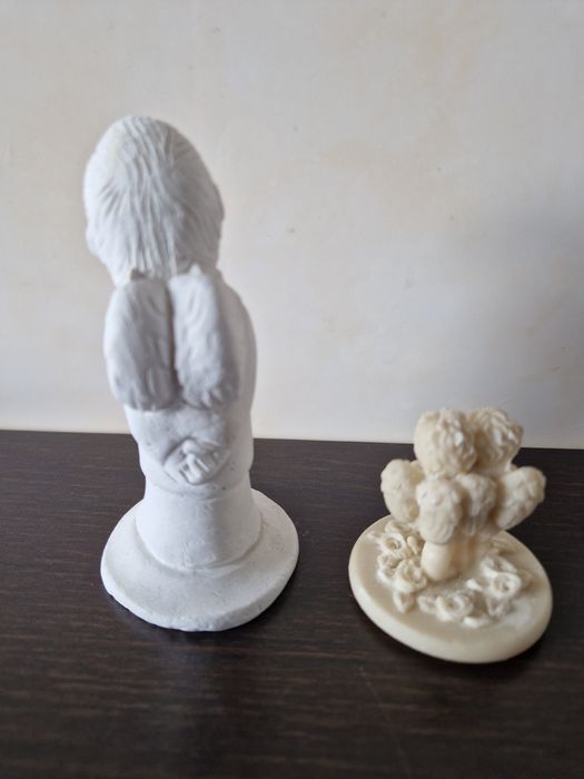 Gipsowe aniołki figurki Rękodzieło 5 cm i 11 cm