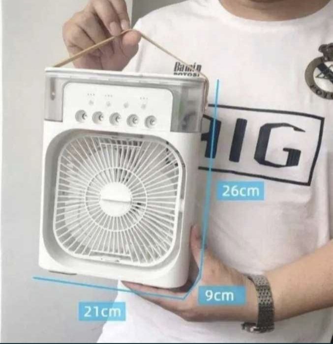 Портативний міні вентилятор кондиціонер зволожувач від павербанк USB