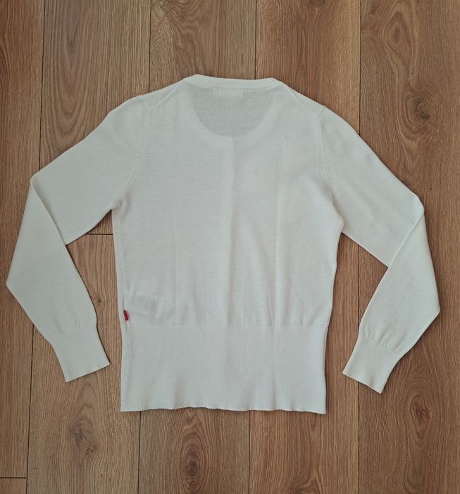 Biały kardigan sweter damski M