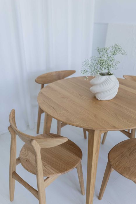 Stół okrągły dostępny od ręki, stół rozkładany dąb100%, stół drewniany