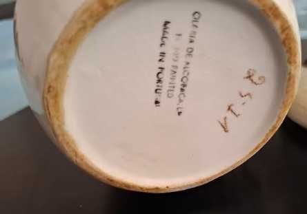 2 Potes de cozinha em faiança de OAL (Olaria de Alcobaça)