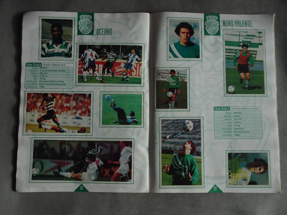 Caderneta de cromos futebol completa Sporting 1906/1995