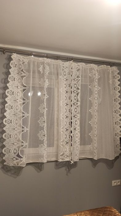 Firanki PRL bialo ecri