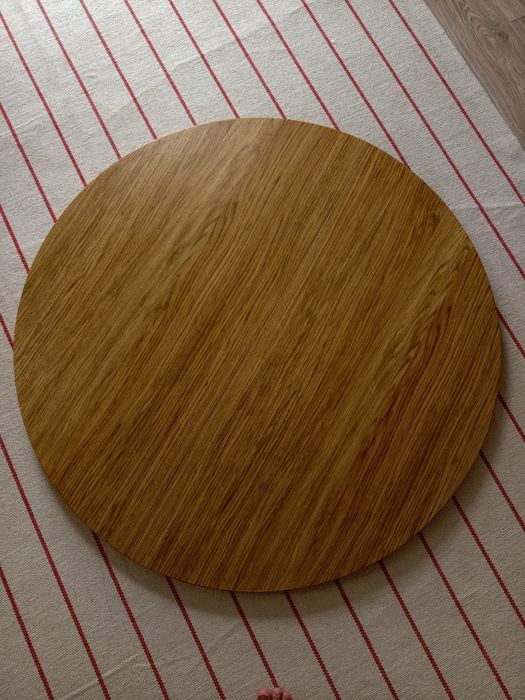 Dębowy blat okrągły 110cm lakierowany