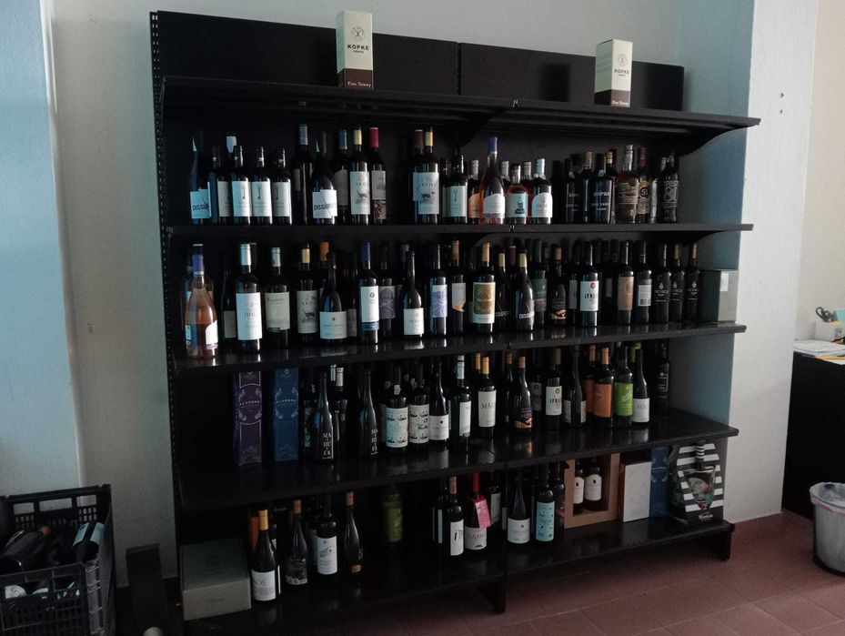 estante parede metal preta - 2 Módulos