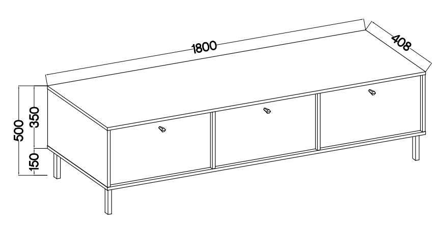 Meblościanka JAKATA 2 Eucaliptus / Złote nogi HIT !!!