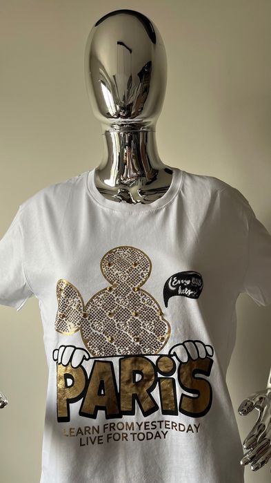 Biały T-shirt Paris Bawełna