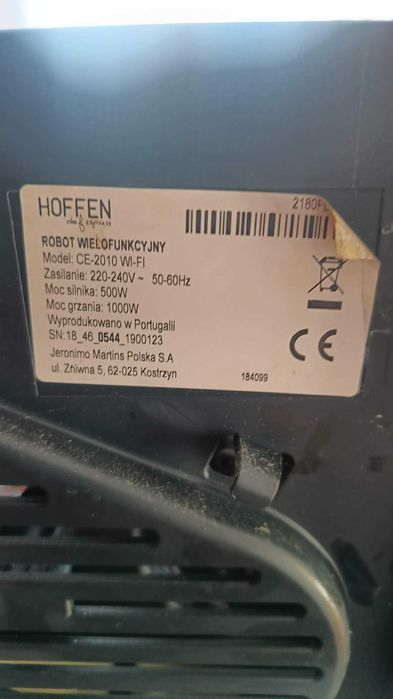 robot wielofunkcyjny Hoffen Chef Express Zębatka napędu