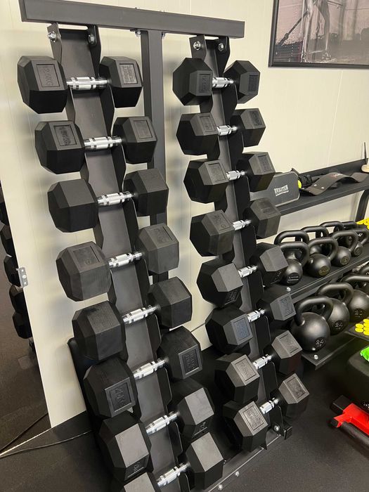 Hantle stałe Hexagonalne HEX żeliwne ogumowane 2,5kg - 50kg