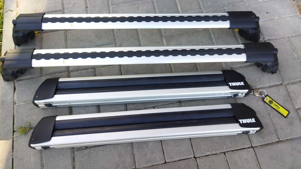 Bagażnik dachowy Turtle i bagażnik na narty Thule 2w1 Golf 7