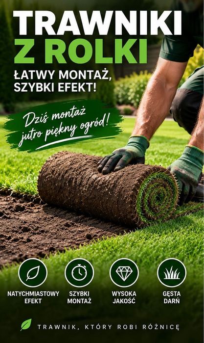 Trawa z rolki premium