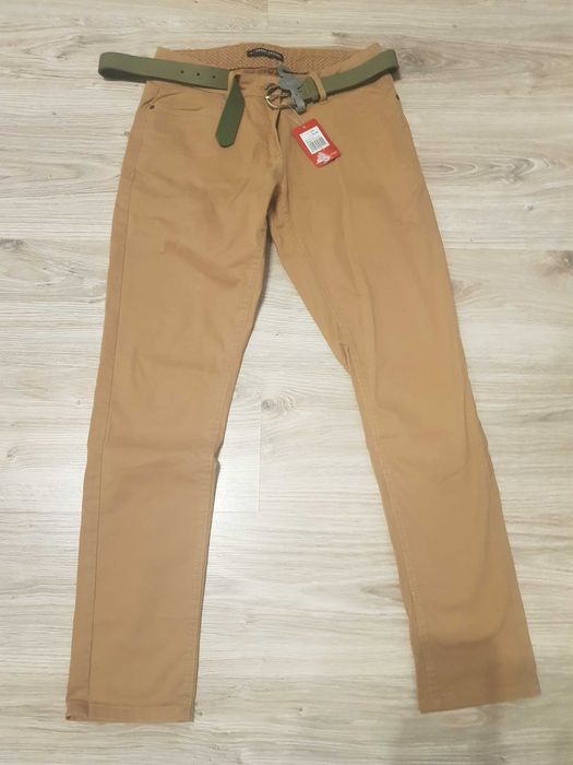 Spodnie Carry Nowe z metką i paskiem dla pani S M 36 bawełniane