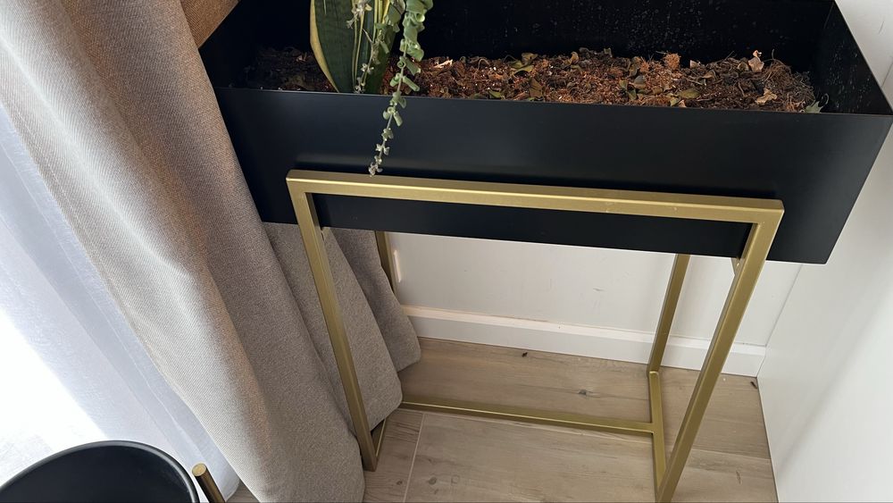 Piękna duża metalowa Donica w stylu Art Deco