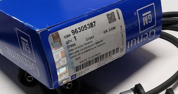 Провода высоковольтные Ланос Авео 1.5 GM - 96305387 Бронепровода