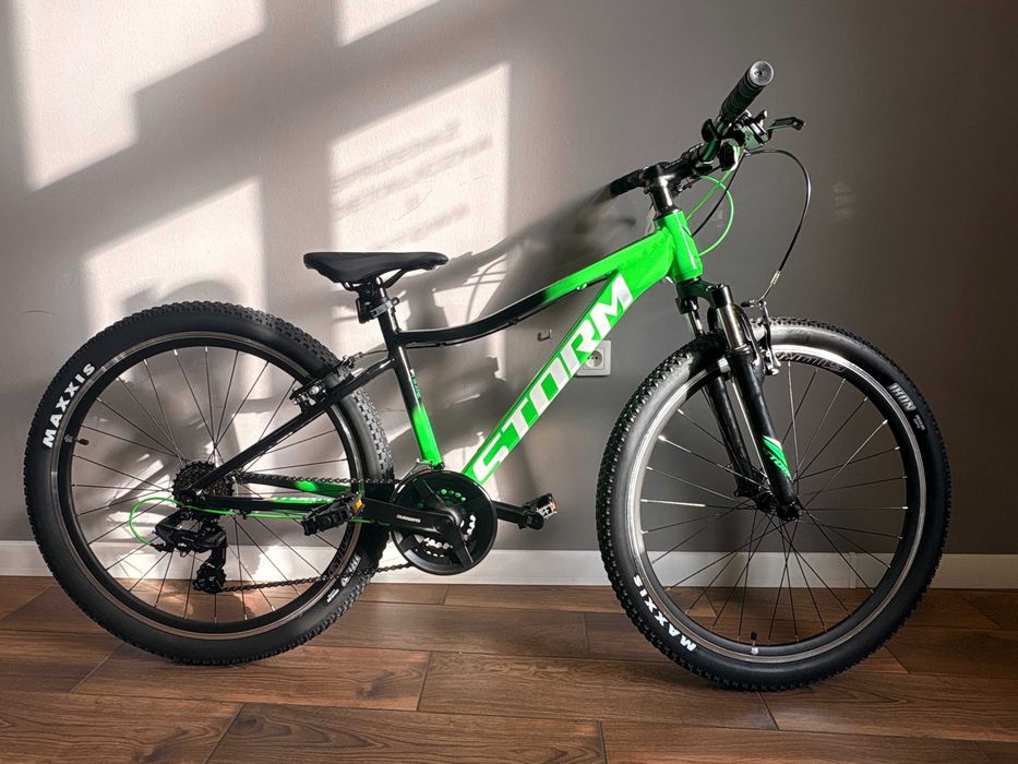 Rower Storm Racer 26" MTB chłopięcy, na komunię, zielono-czarny