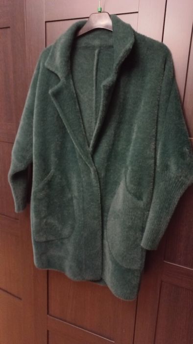 Plaszcz cieply sweter oversize jak nowy