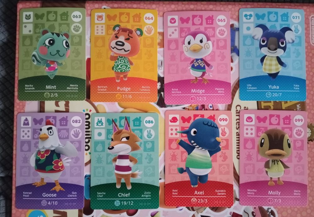 Cartas amiibo Animal Crossing - Série 1