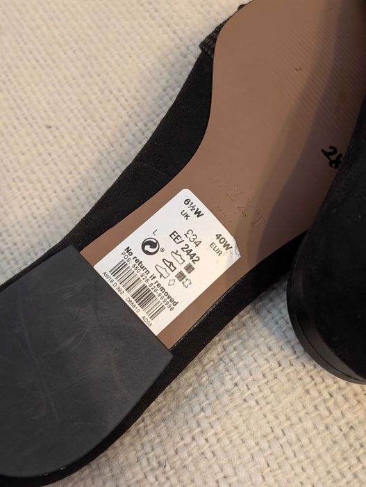 Czółenka skórzane damskie Next