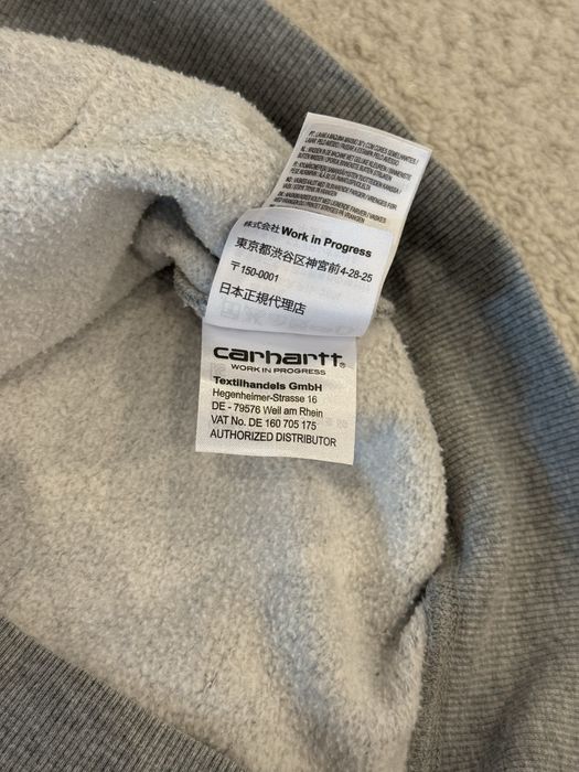 Кофта Carhartt WIP бавовняна сіра з капишоном