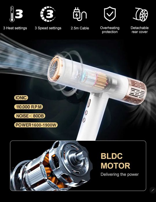 Suszarko-Lokówka Obrotowa z Powłoką Keratynową