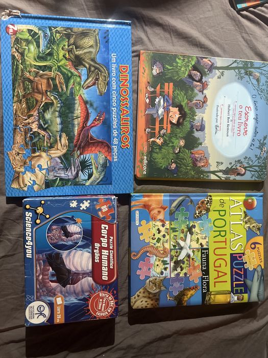 Livro infantis diversos e puzzles