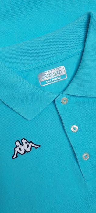 Niebieska koszulka polo męska KAPPA, R. 2XL