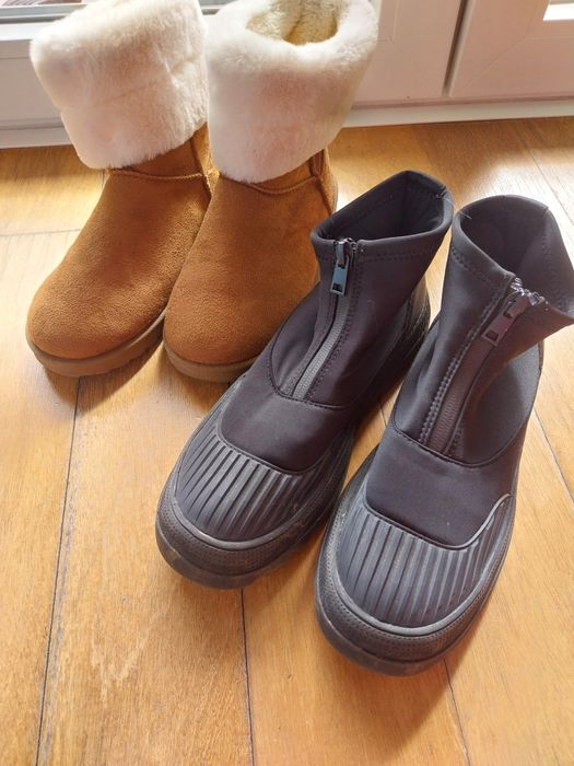 Dois pares de botas menina | umas de pêlo e outras Zara