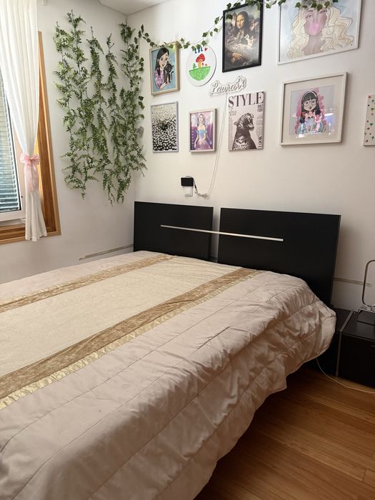 Cama 190x220 + 2 mesas de cabeceira
