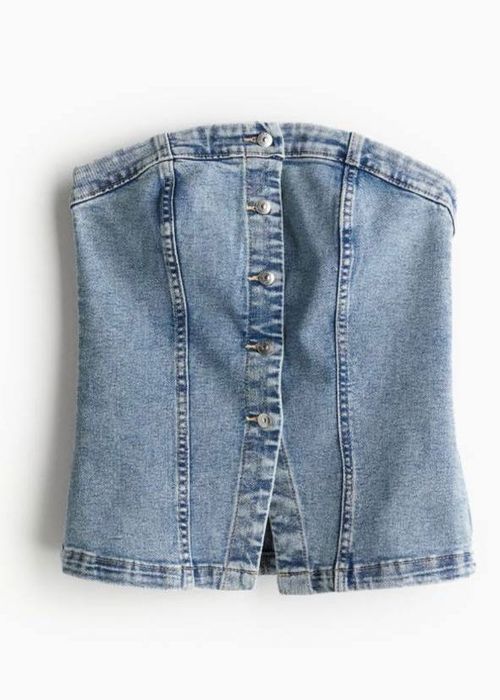 Джинсовий топ корсет